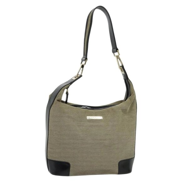 GUCCI Shoulder Bag Canvas Beige Gold 001 4204 Auth BA5086 - Picture 1 of 16